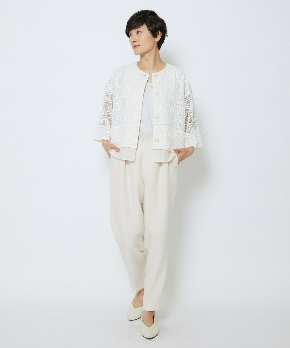MOGA Collection MOGA Collection　レーヨンポリマットクロステーパードパンツ キナリ