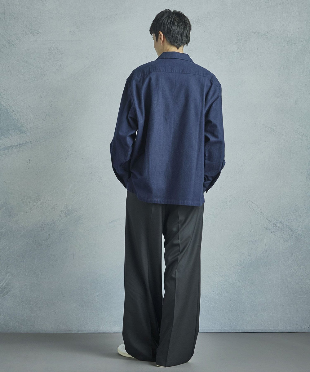 MEN'S BIGI 【50th Anniv . 菊池武夫】COTTON FLANNEL SHIRTS ネイビー