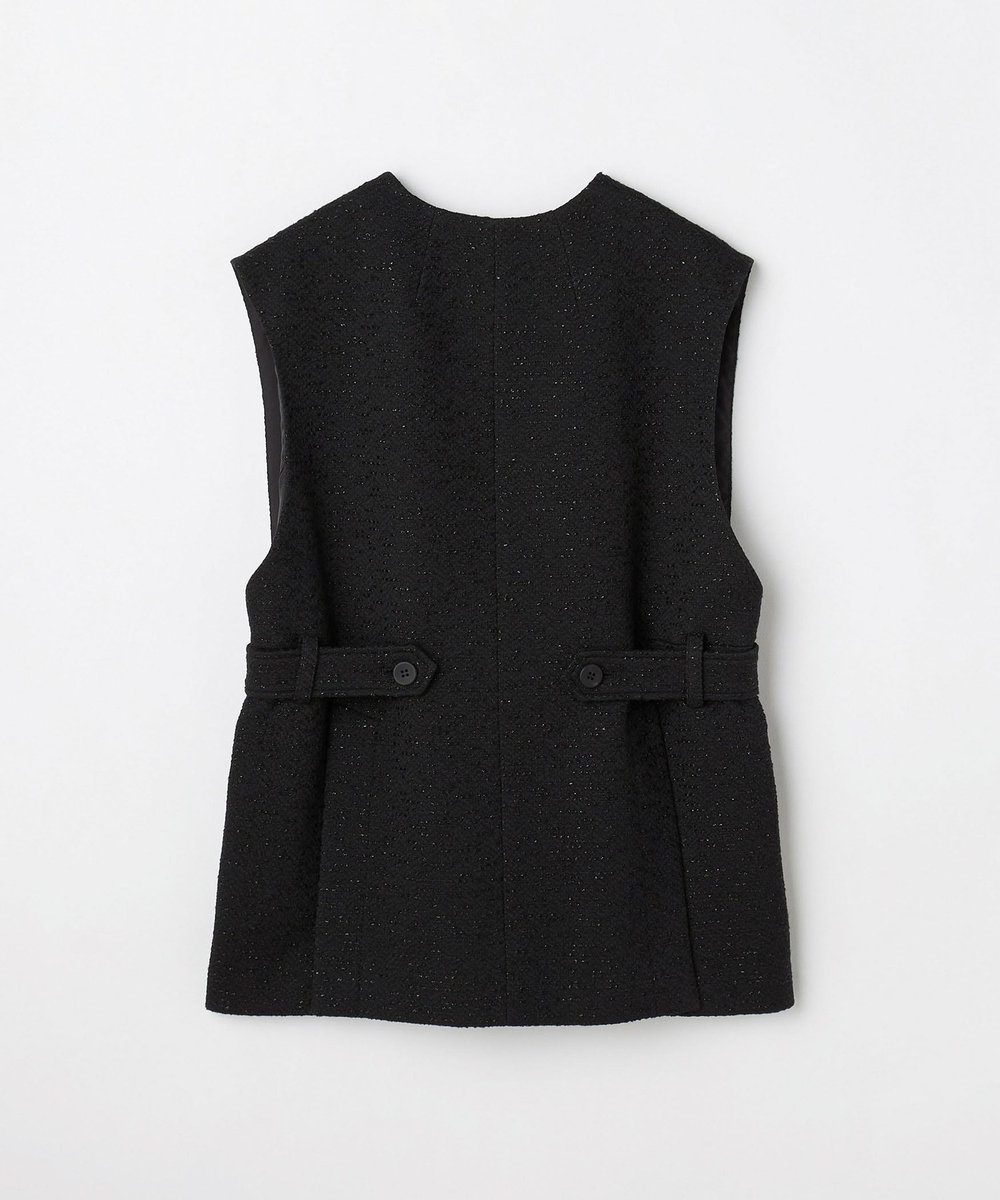 DÉPAREILLÉ TWEED GILET / ツィードジレ ブラック