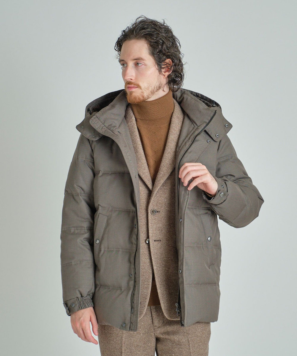 MEN'S BIGI TRシャンブレー ダウンジャケット＜撥水加工＞ ブラウン