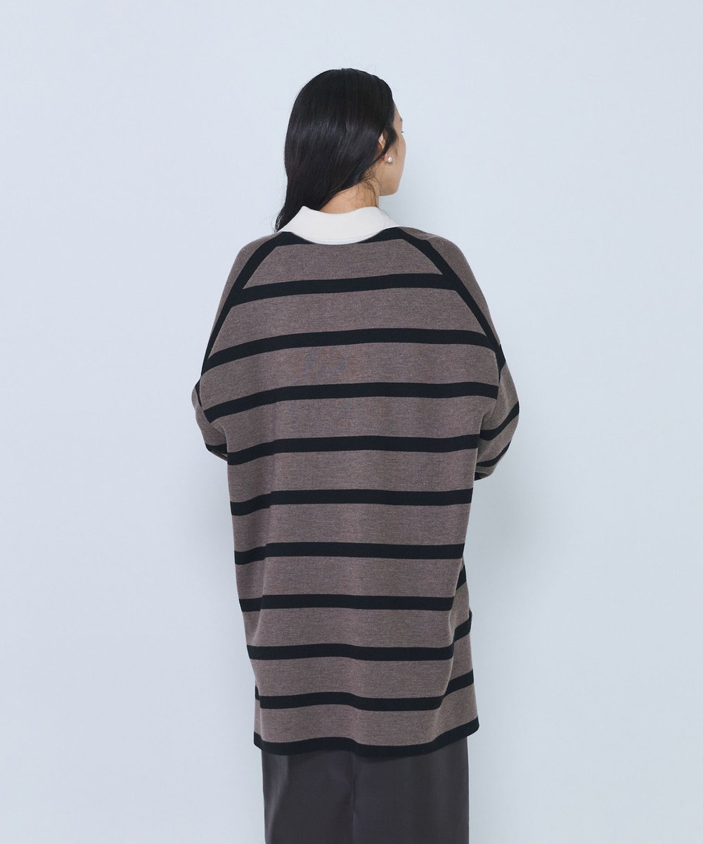 1er Arrondissement ＜INSCRIRE/アンスクリア＞"Rugby Shirt"ニットシャツ ベージュ