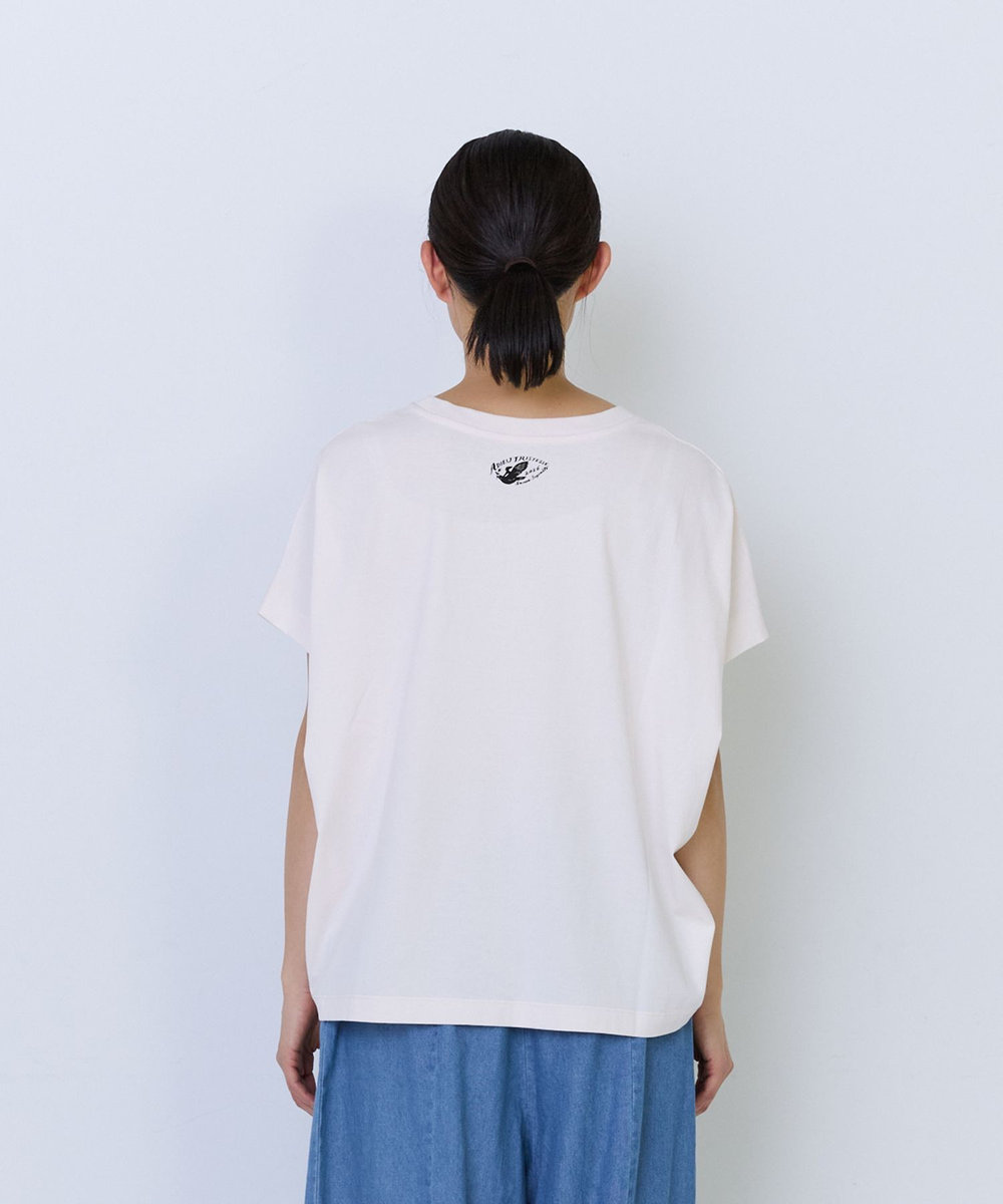 ADIEU TRISTESSE 【6月お気に入り登録ブランド内1位】杉本さなえさん コラボフレンチスリーブTシャツ ピンク