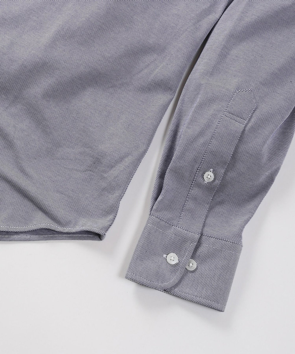 MEN'S BIGI 【ACTIVE TAILOR】ハイゲージレギュラーカラードレスシャツ ネイビー