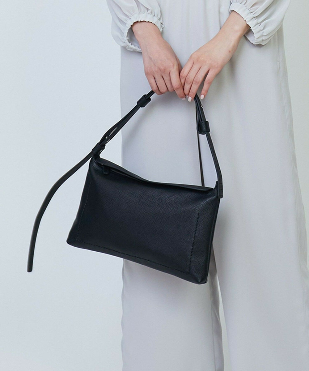 L'EQUIPE 2WAYステッチショルダーバッグ ブラック