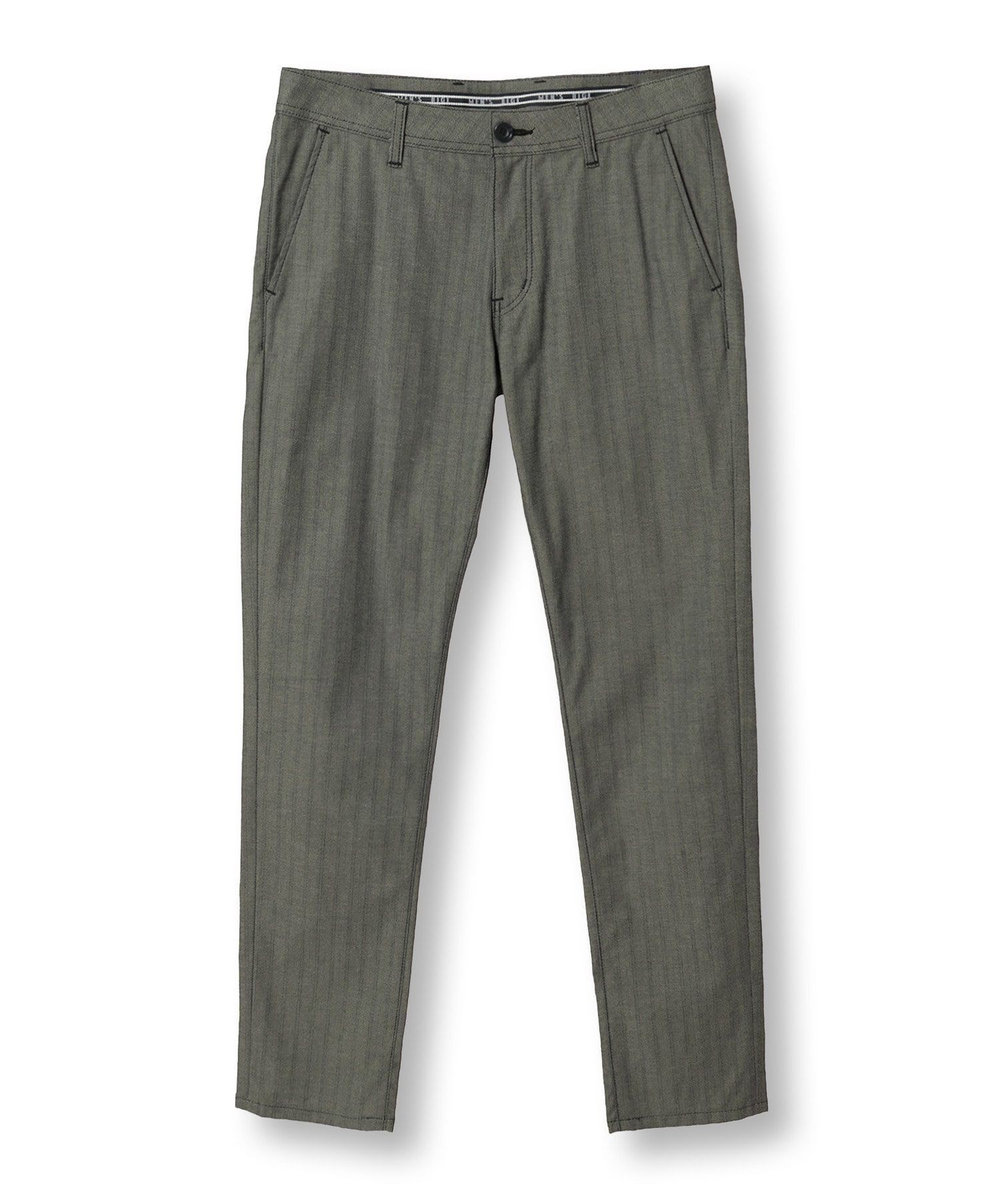 MEN'S BIGI シャドーヘリンボーンストレッチパンツ チャコールグレー