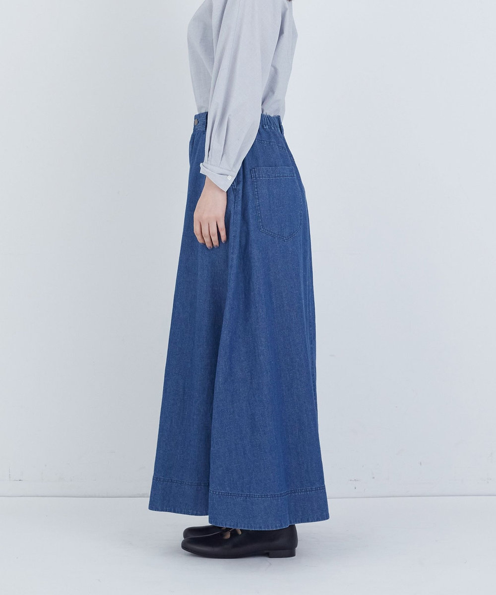 ADIEU TRISTESSE 6.8ozデニムスカート ライトインディゴブルー