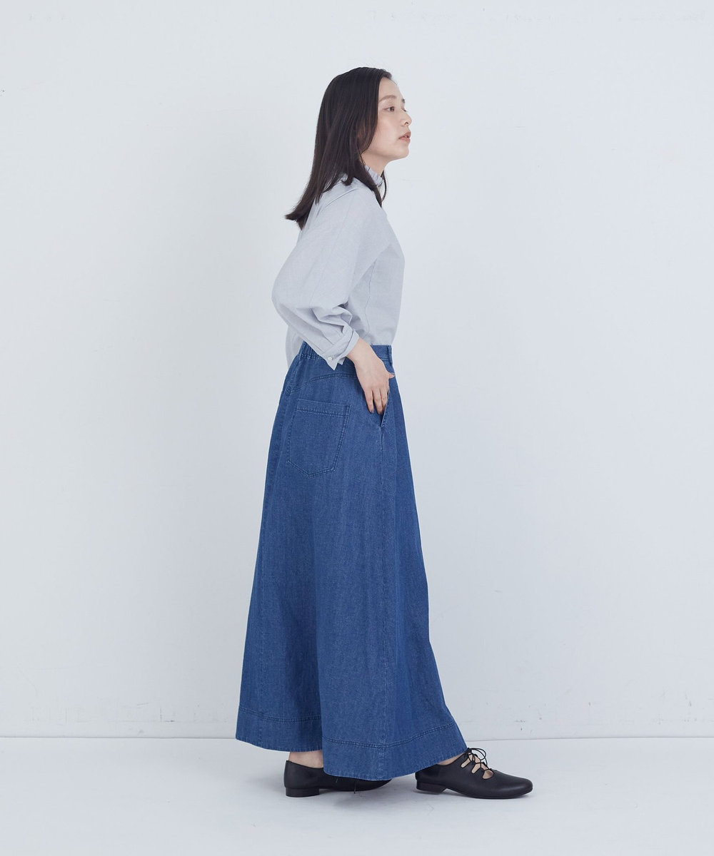 ADIEU TRISTESSE 6.8ozデニムスカート ライトインディゴブルー