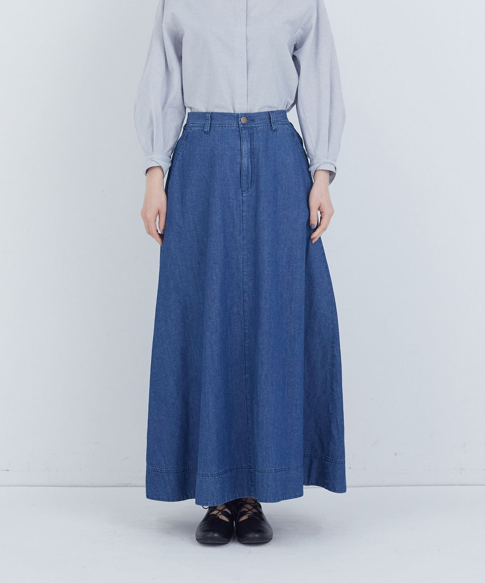 ADIEU TRISTESSE 6.8ozデニムスカート ライトインディゴブルー
