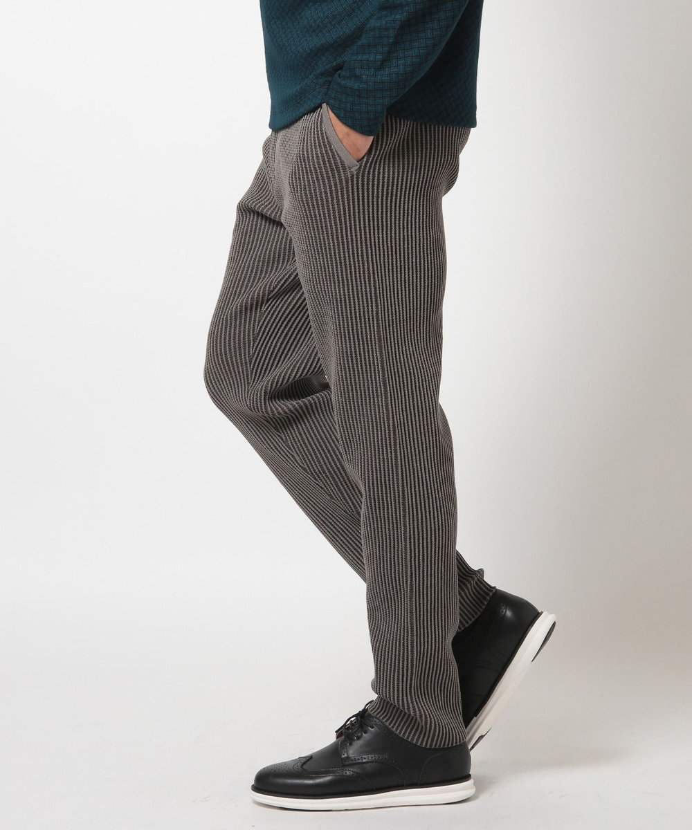 MEN'S BIGI たて畝ニットイージーパンツ チャコールグレー