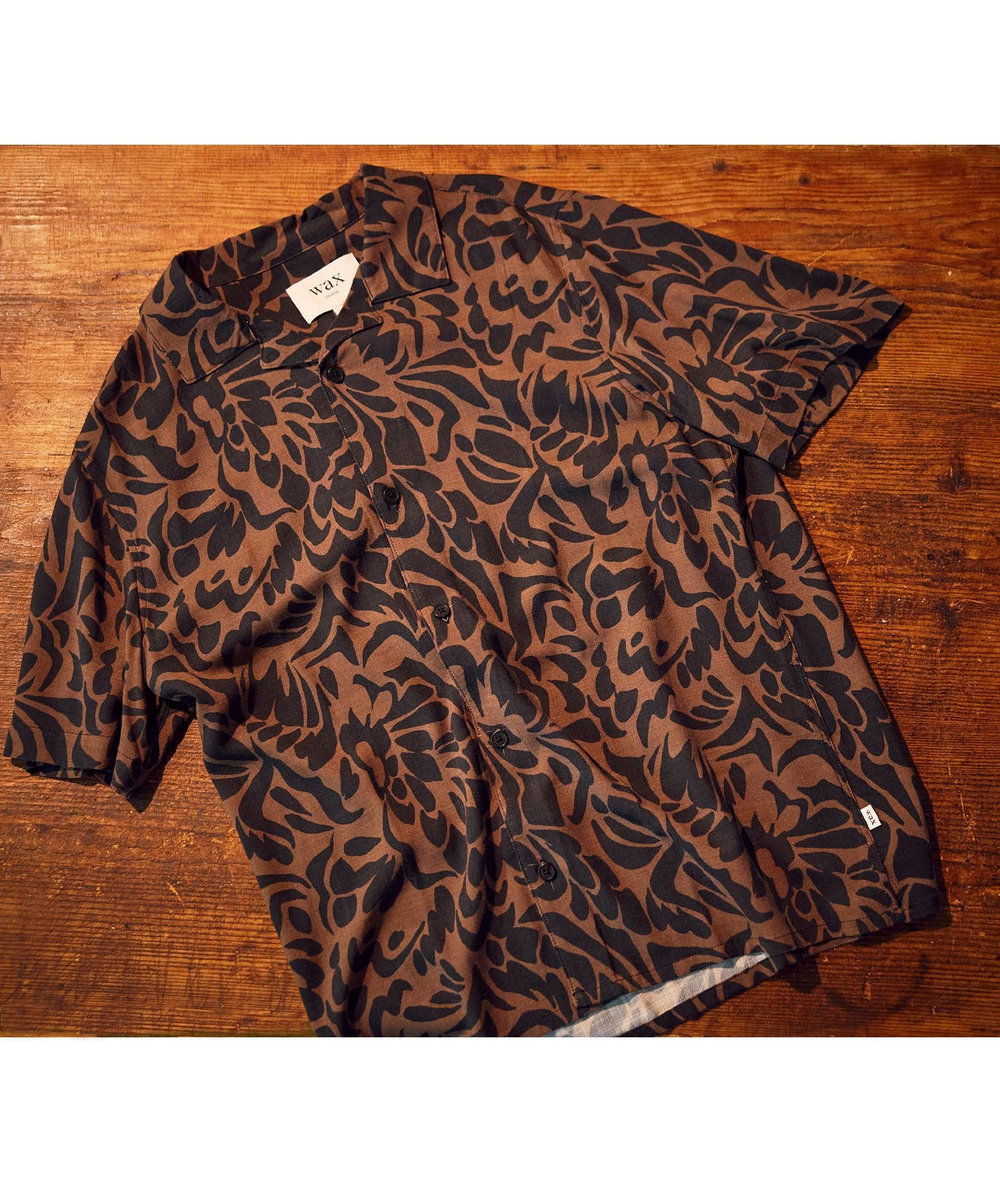 MEN'S BIGI 【Wax London/ワックスロンドン】アロハシャツ ブラウン系その他