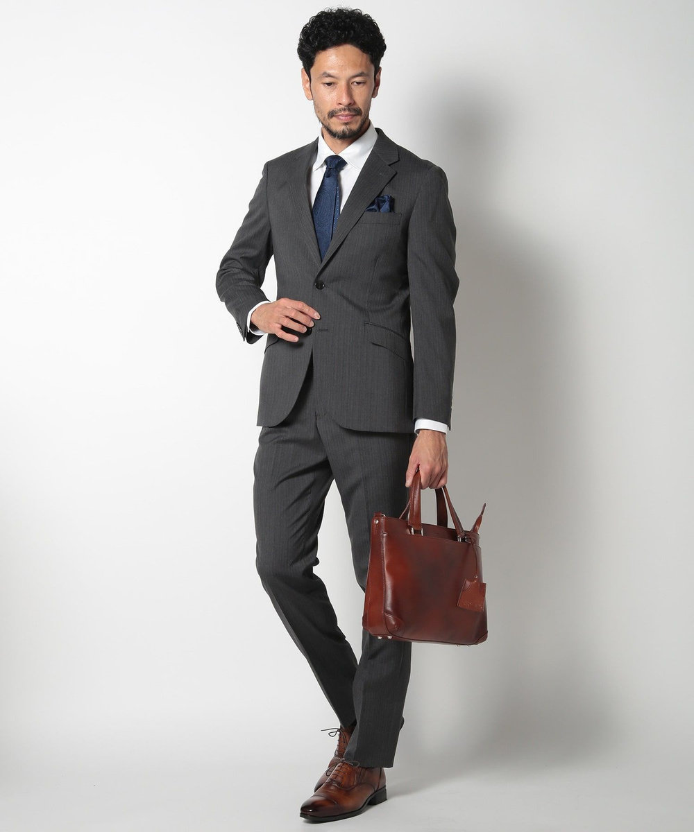MEN'S BIGI 【SEEKER/シーカー】別注ムラレザー2WAYブリーフケース キャメル