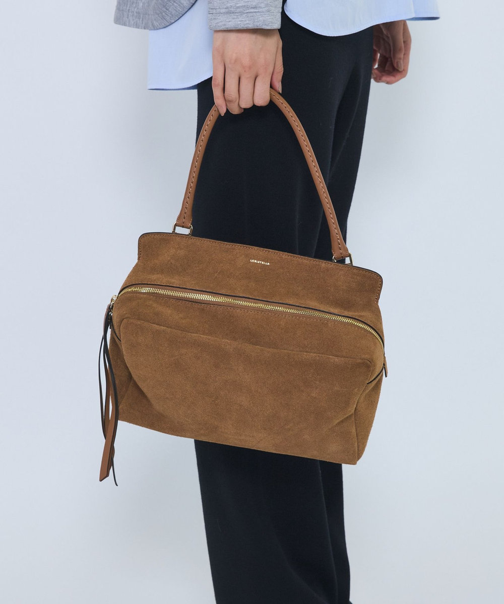 1er Arrondissement ＜LORISTELLA/ロリステッラ＞スエードショルダーバッグ キャメル