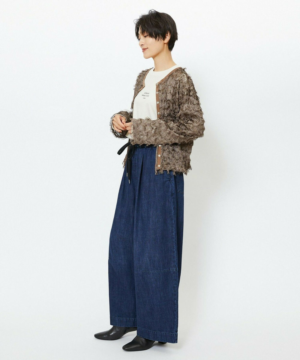 feerique feerique 2WAYフリンジカーディガン ブラウン