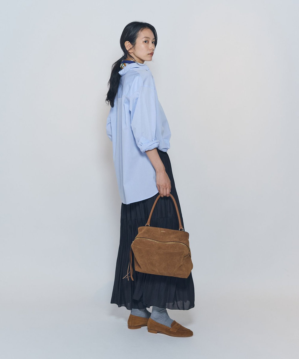 1er Arrondissement ＜LORISTELLA/ロリステッラ＞スエードショルダーバッグ キャメル