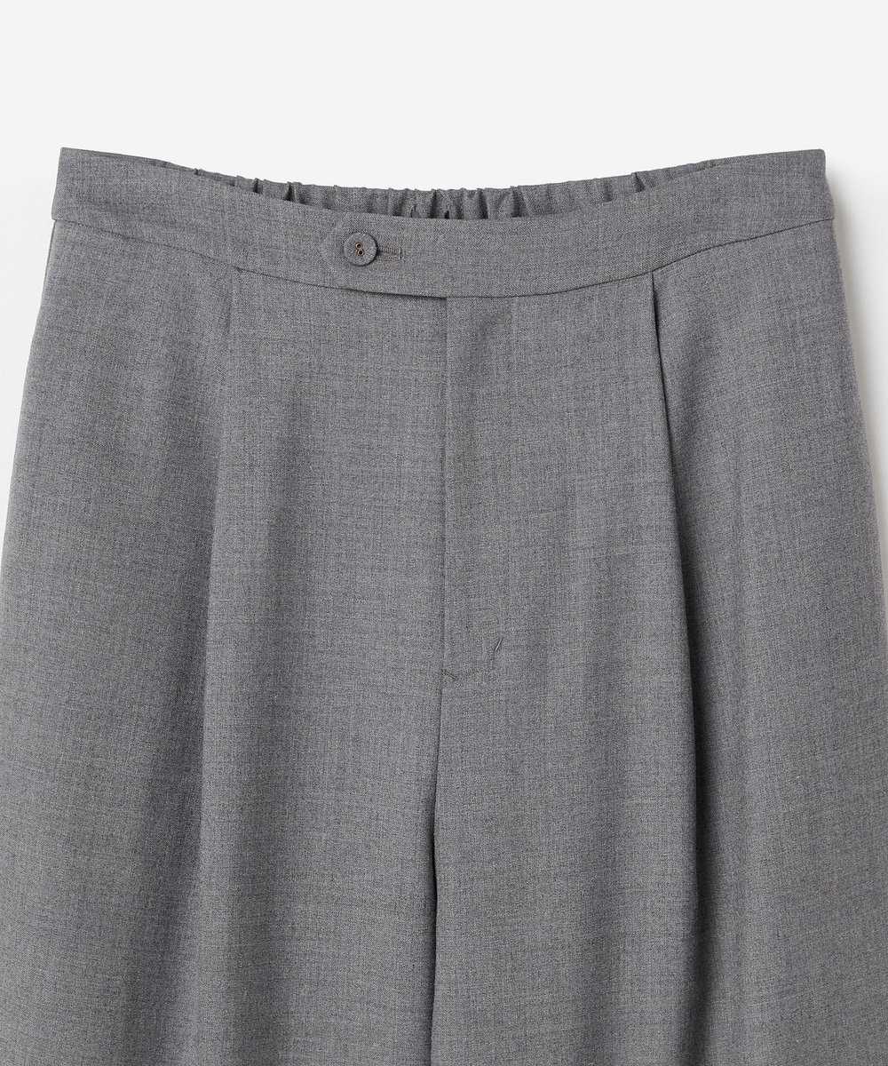 LOISIR ウール混ツイルストレッチジョッパーズパンツ グレー