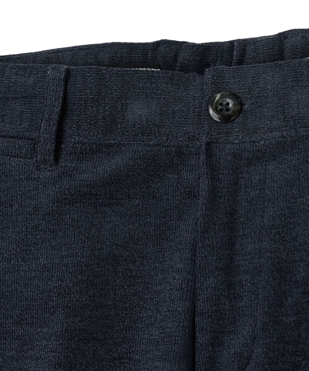 MEN'S BIGI 杢コーデュロイクリースラインパンツ［ストレッチ］ ネイビー