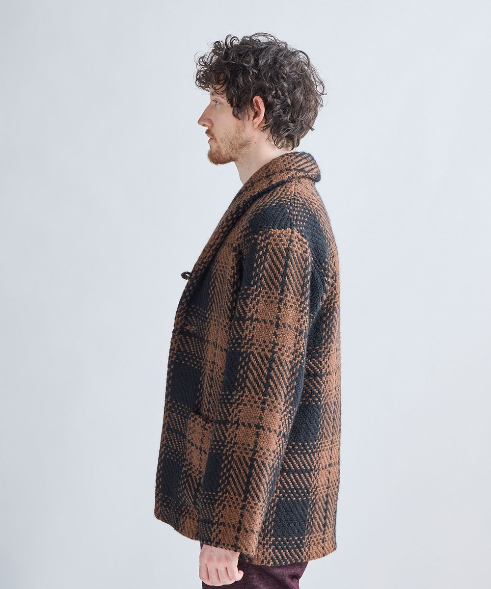 MEN'S BIGI 《John Braniganコラボ》ショールカラーニットジャケット ブラック系その他