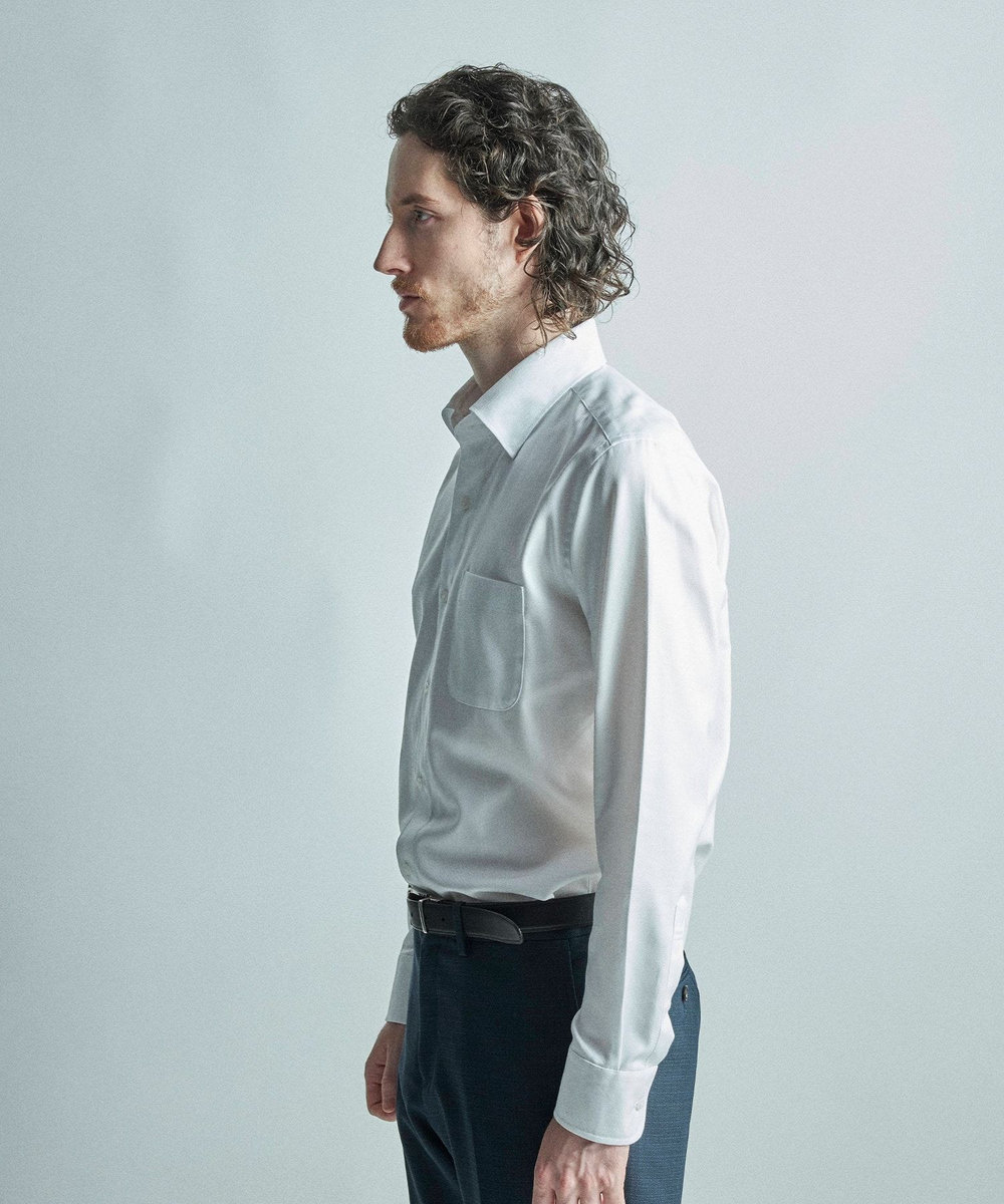 MEN'S BIGI 【ACTIVE TAILOR/アクティブテイラー】コットンツイルドレスシャツ＜イージーケア＞ ホワイト