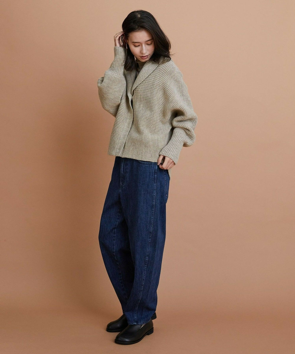 L'EQUIPE GREEN ナチュラルカラーウールハーフジャケット ベージュ