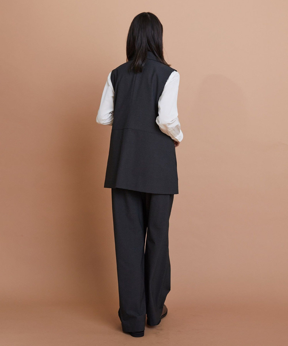 L'EQUIPE Lサイズ（大きいサイズ） 【大きいサイズ】ウォッシャブルTR2wayストレートパンツ チャコールグレー