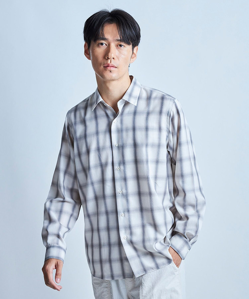 UNION STATION オンブレーチェックシャツ グレー系その他