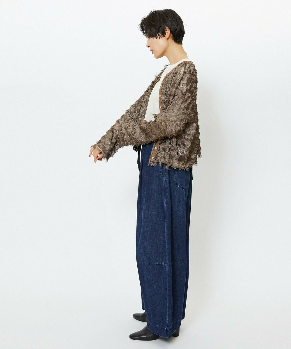 feerique feerique 2WAYフリンジカーディガン ブラウン