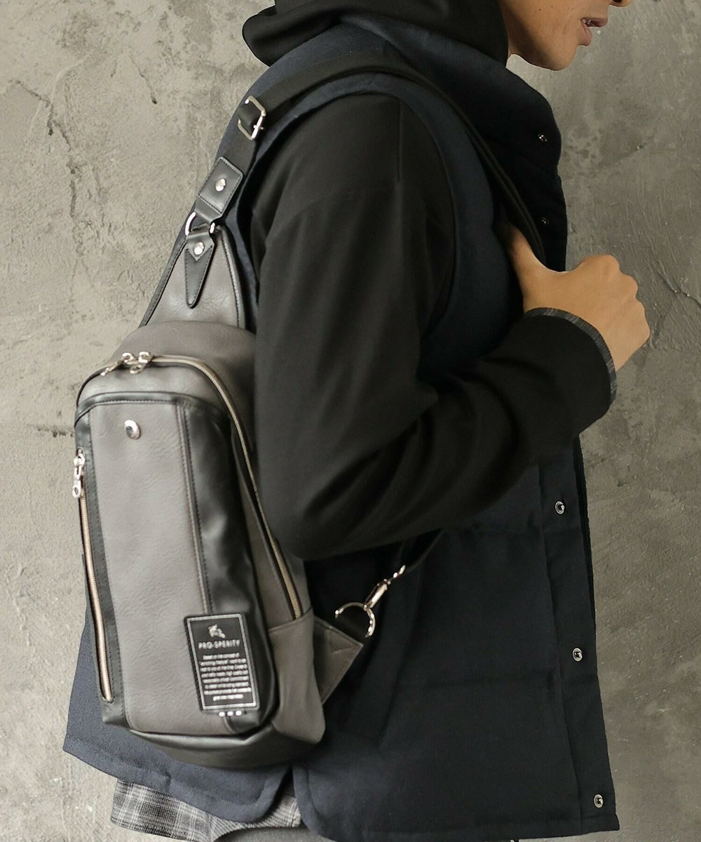 UNION STATION PRO-SPERITY別注ボディバッグ グレー