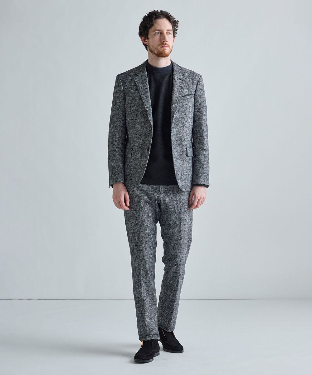 MEN'S BIGI テックスエードダンボールモックネックT ブラック
