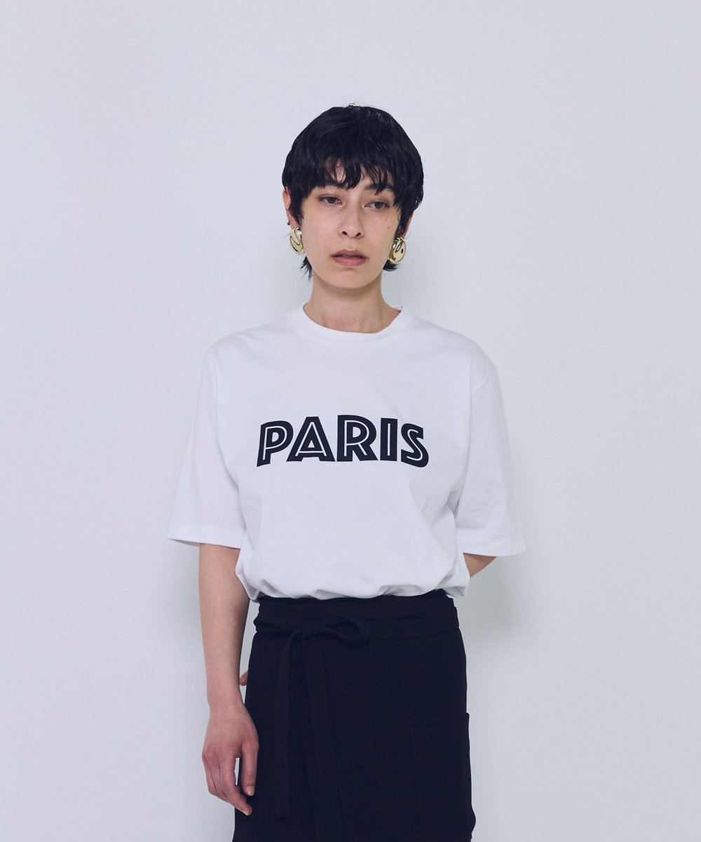 1er Arrondissement プリントTシャツ"PARIS" オフホワイト