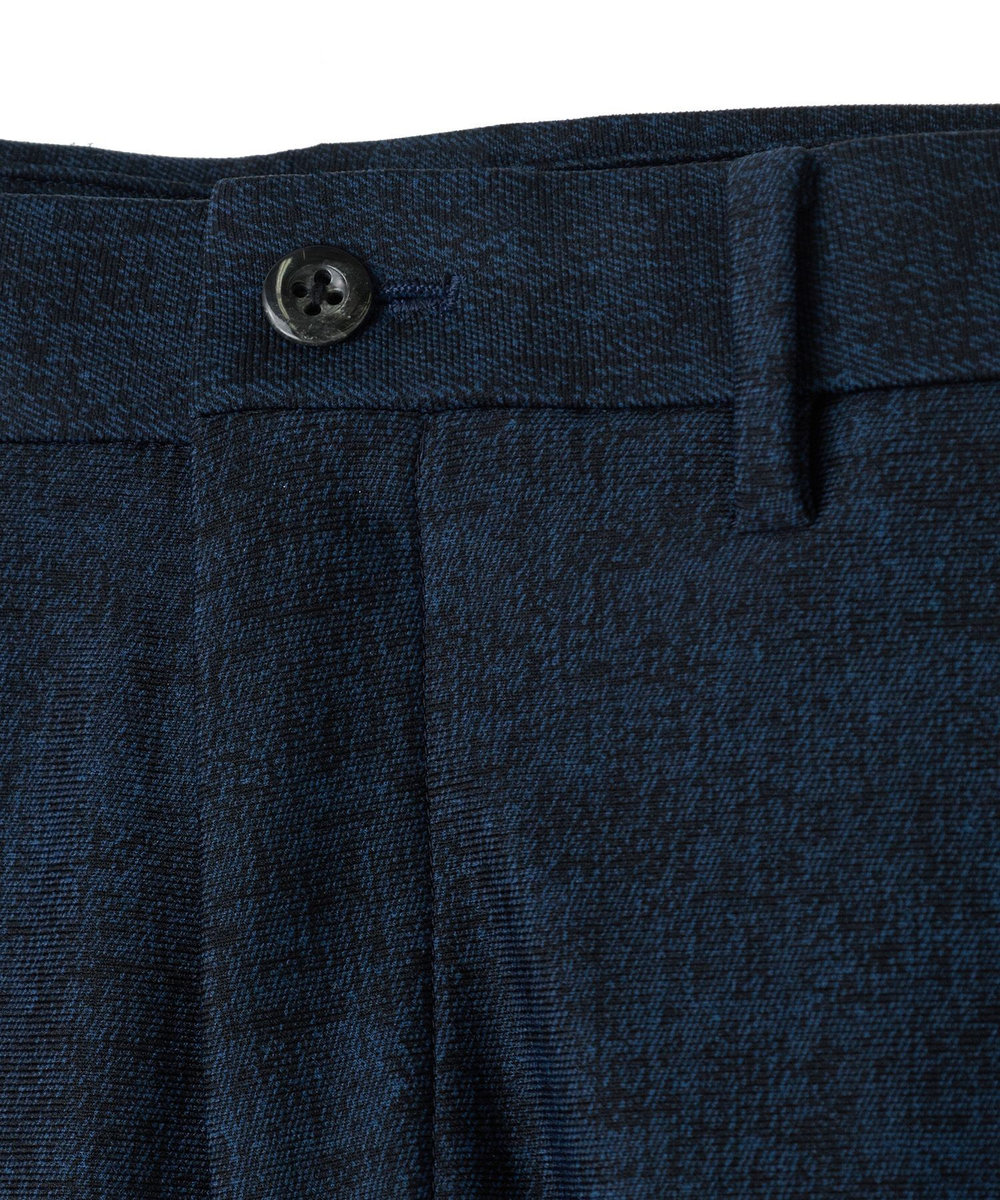 MEN'S BIGI ヒートパフォーマー ツイードプリント ストレッチパンツ［保温/ハイパワー2wayストレッチ］ ネイビー