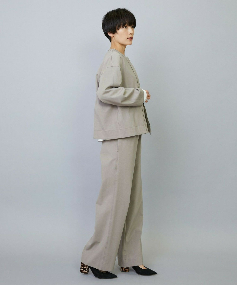 MOGA コットンナイロンポンチワイドパンツ サンドベージュ