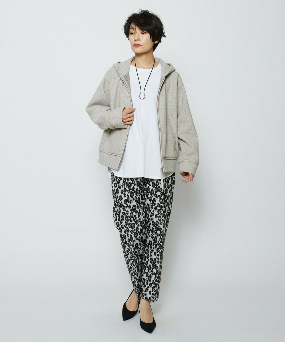 feerique feerique 　ウールライクジップパーカー ベージュ