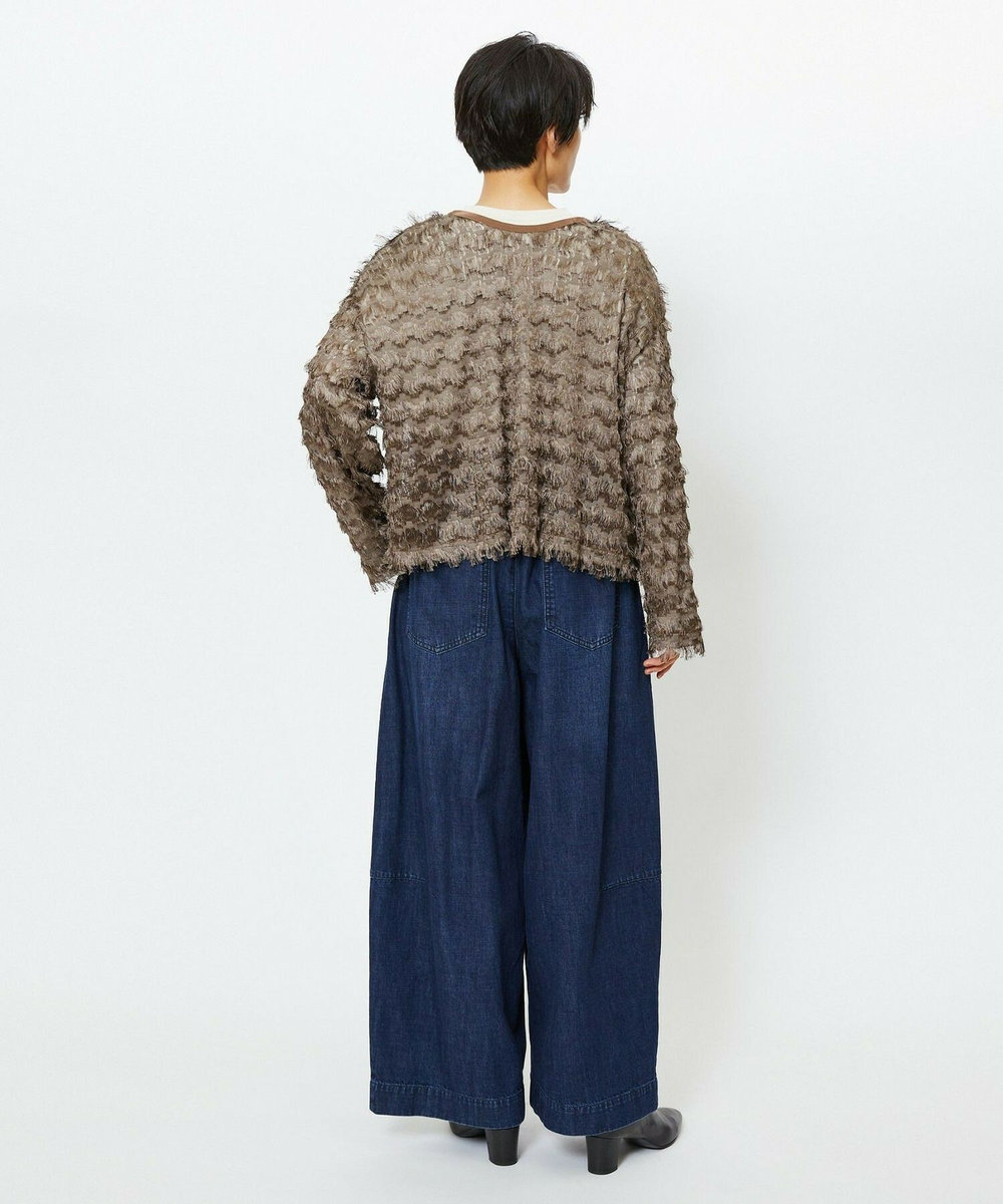 feerique feerique 2WAYフリンジカーディガン ブラウン