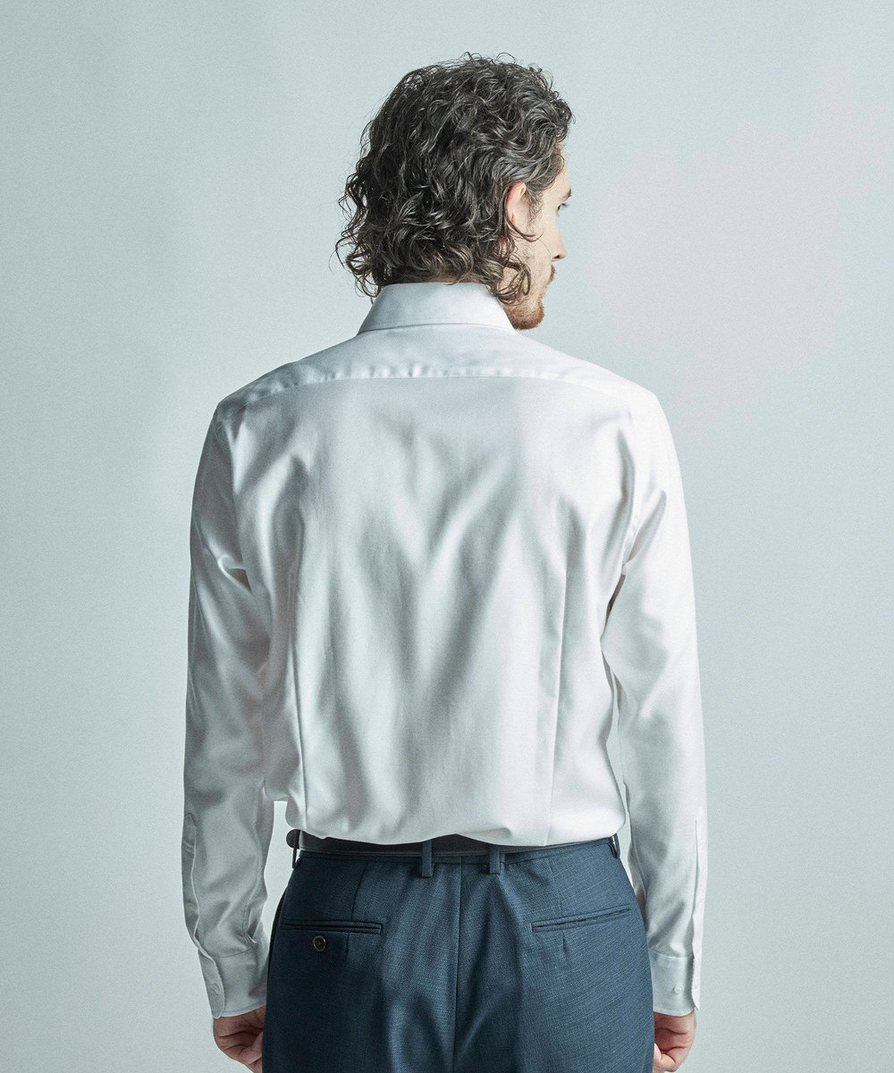 MEN'S BIGI 【ACTIVE TAILOR/アクティブテイラー】コットンツイルドレスシャツ＜イージーケア＞ ホワイト