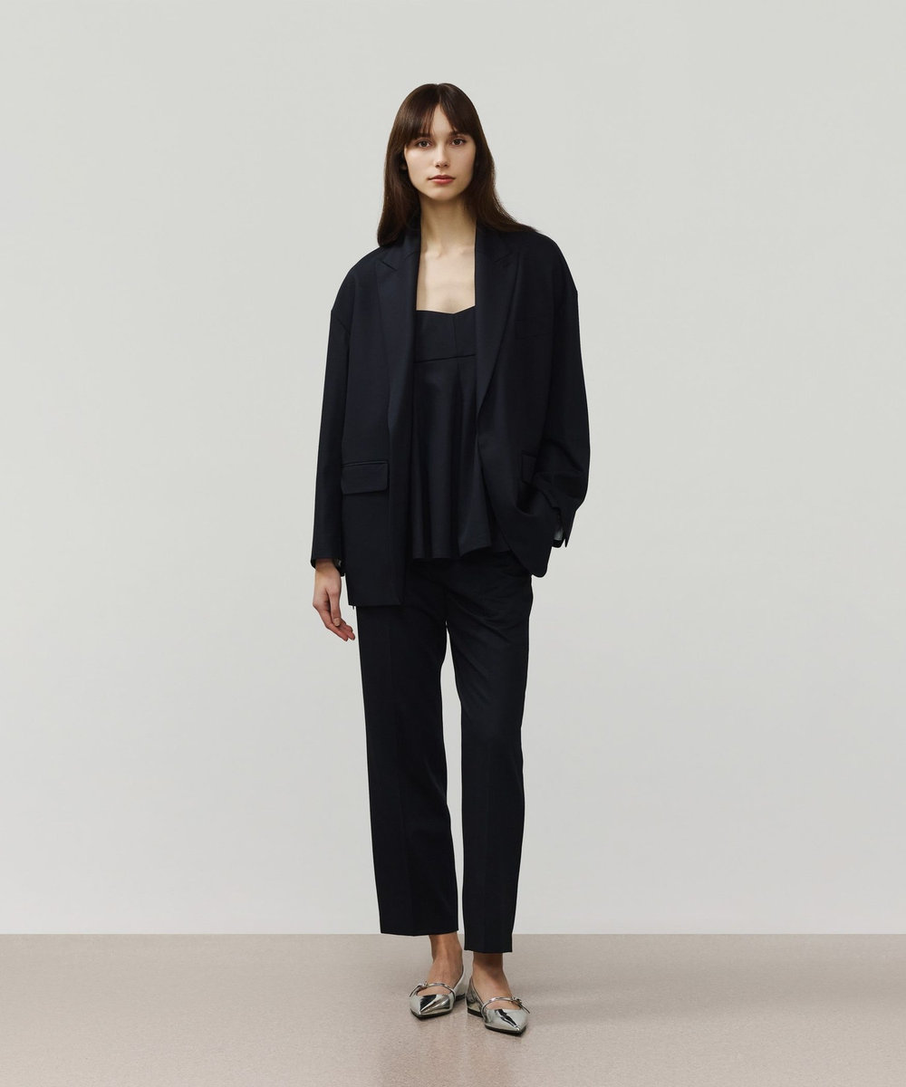 DÉPAREILLÉ WOOL NYLON GABARDINE JACKET / ウールナイロンギャバジンジャケット ネイビー