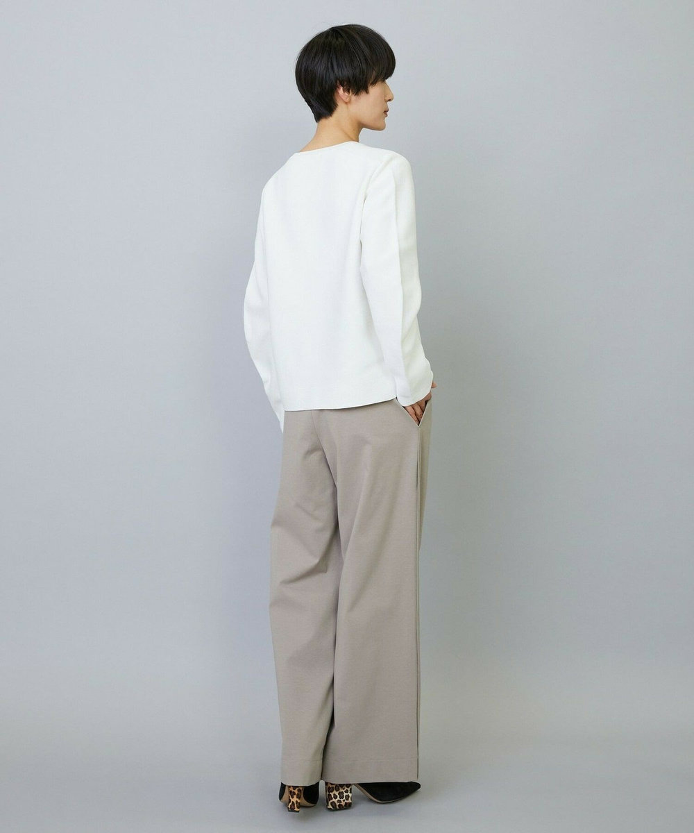 MOGA コットンナイロンポンチワイドパンツ サンドベージュ