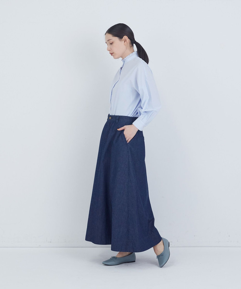 ADIEU TRISTESSE 6.8ozデニムスカート インディゴブルー