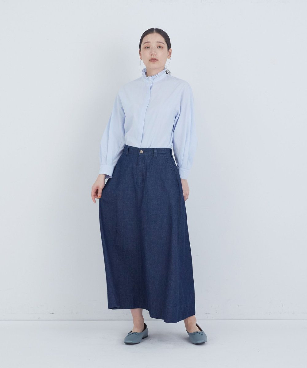 ADIEU TRISTESSE 6.8ozデニムスカート インディゴブルー