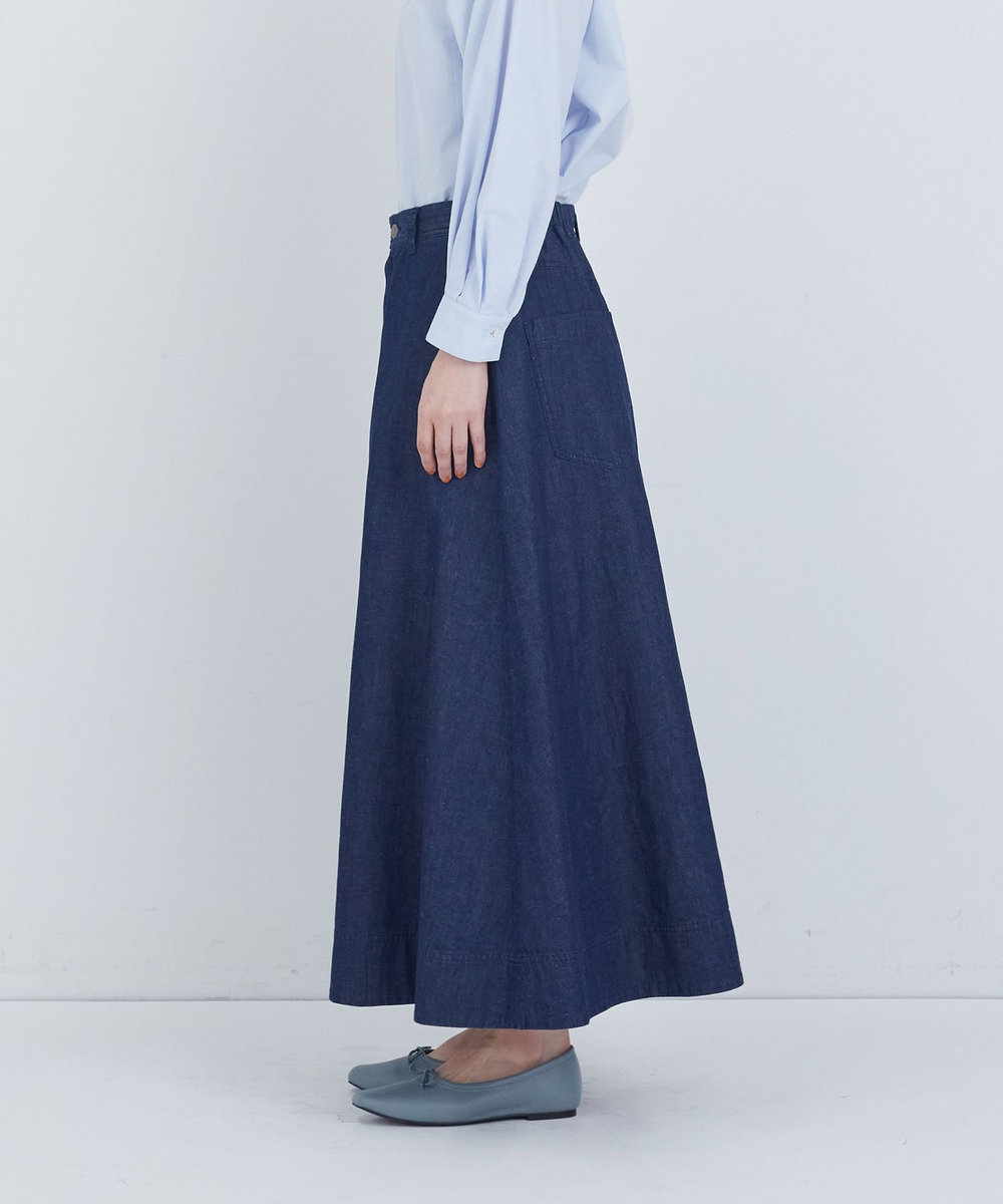 ADIEU TRISTESSE 6.8ozデニムスカート インディゴブルー