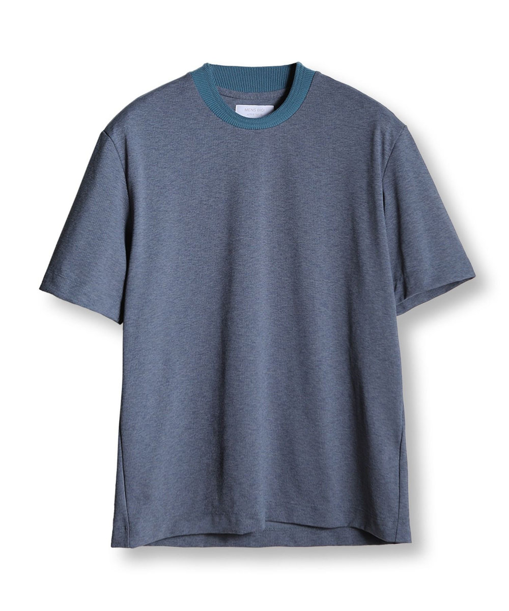 MEN'S BIGI 【WEB限定】ドットメッシュジャージTシャツ＜吸水速乾/通気性＞ ブルー