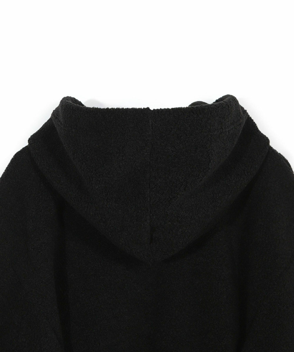 MEN'S BIGI 【50th Anniv . 菊池武夫】WOOL BOA HOODIE ブラック