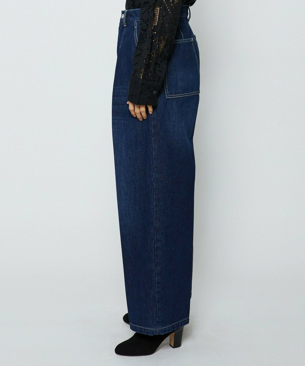 feerique feerique ヴィンテージライクワイドデニムパンツ インディゴブルー