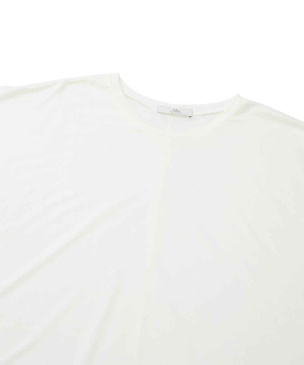 Julier マイクロ天竺ワイドTシャツ/エコ・マタニティ対応 ホワイト