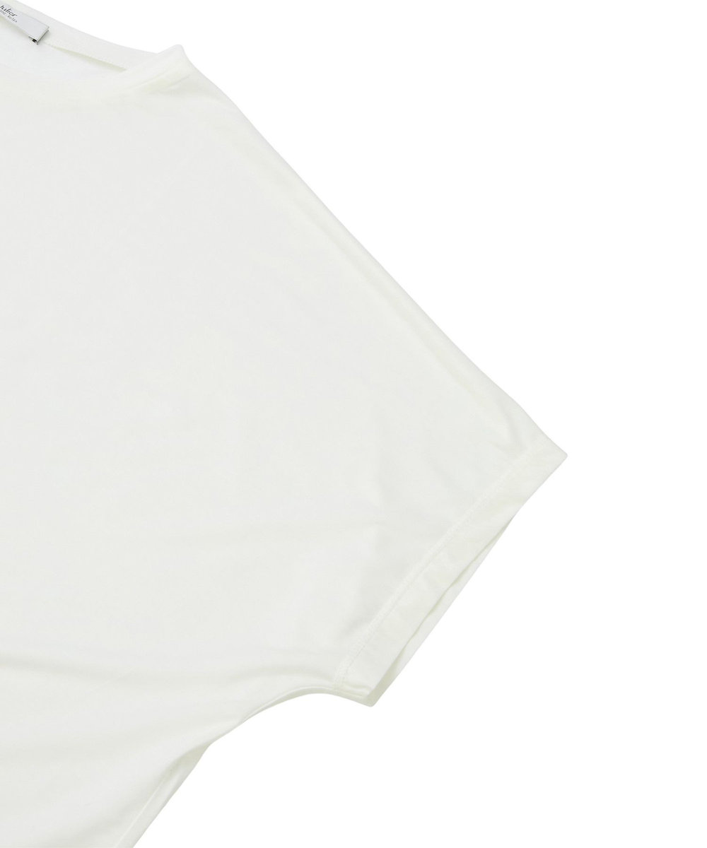 Julier マイクロ天竺ワイドTシャツ/エコ・マタニティ対応 ホワイト