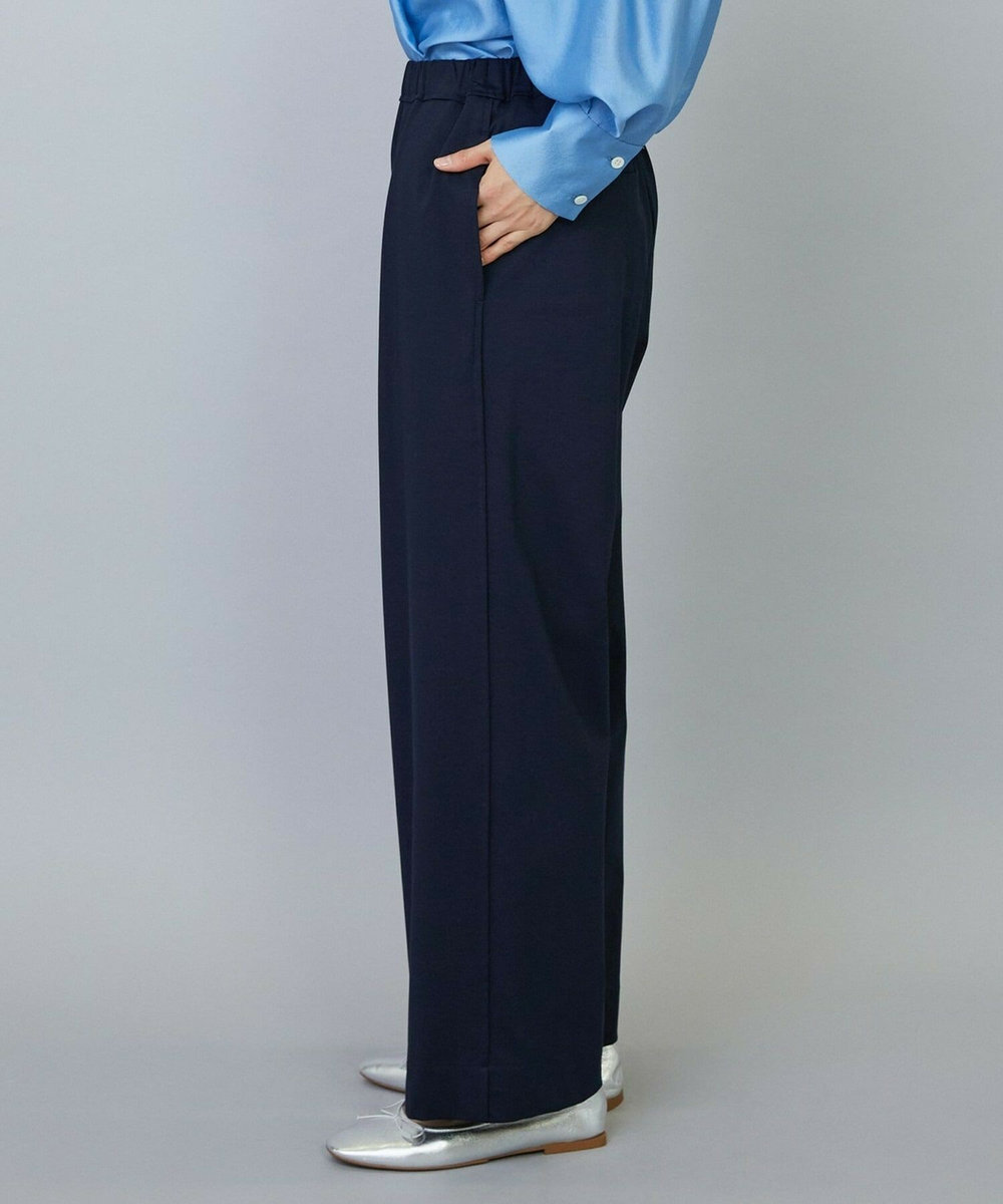 MOGA コットンナイロンポンチワイドパンツ ネイビー