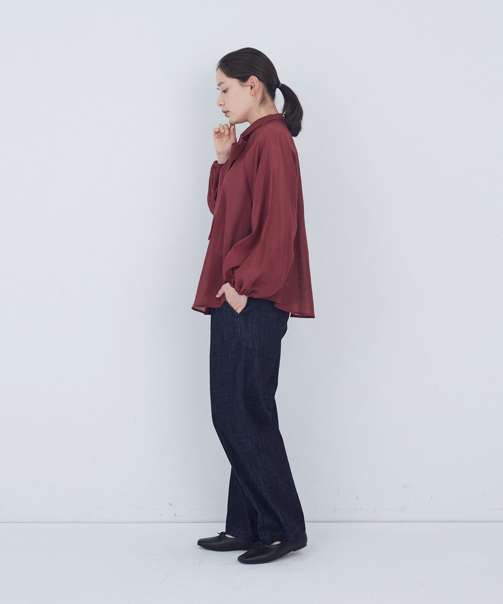 ADIEU TRISTESSE ラグランスリーブボウタイブラウス レッド