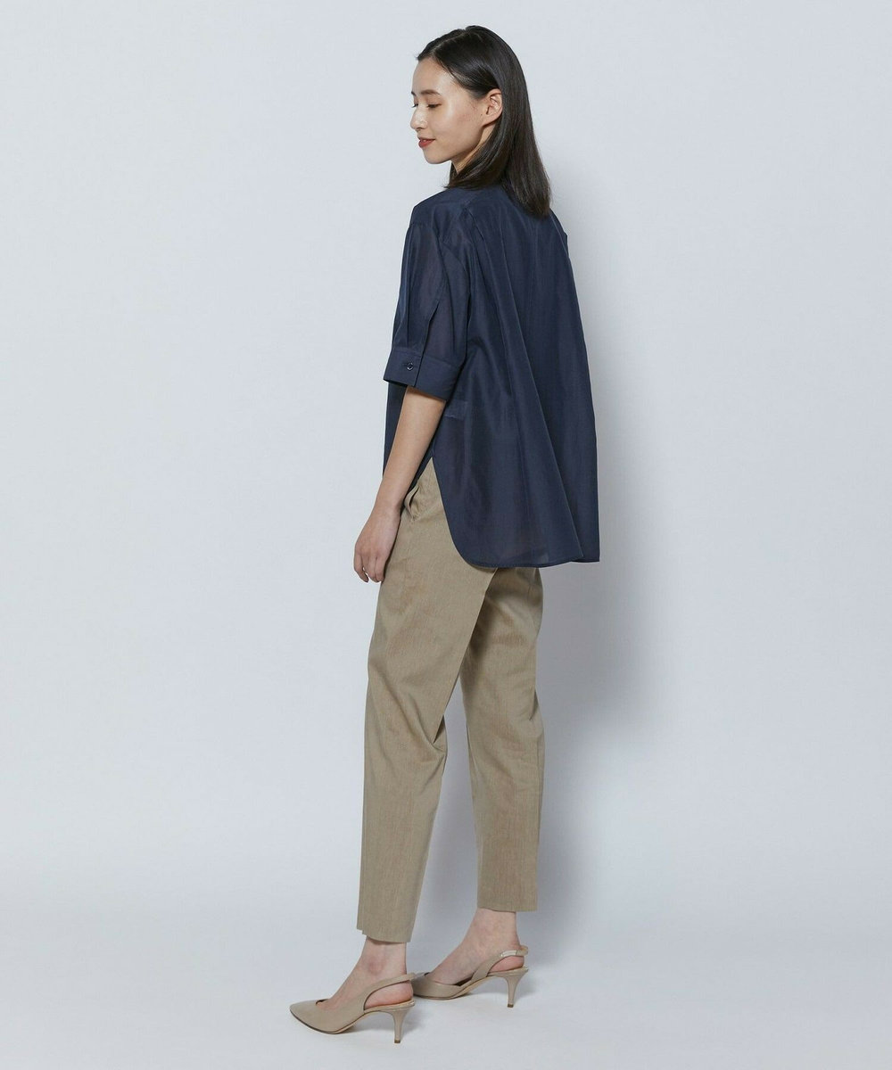 L'EQUIPE COUTURIER C/SEオーガンジーシャツ ネイビー