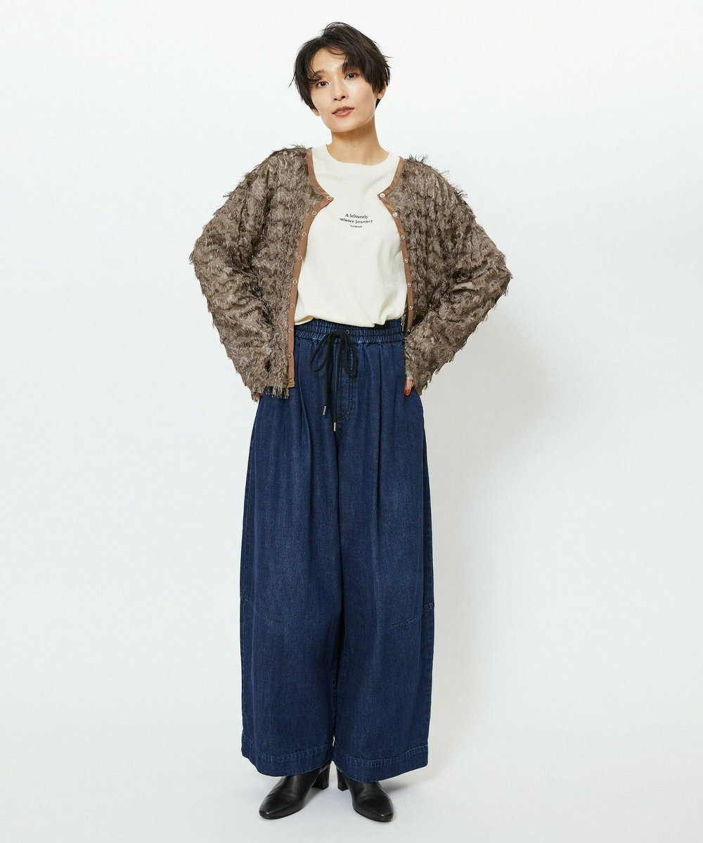 feerique feerique 2WAYフリンジカーディガン ブラウン