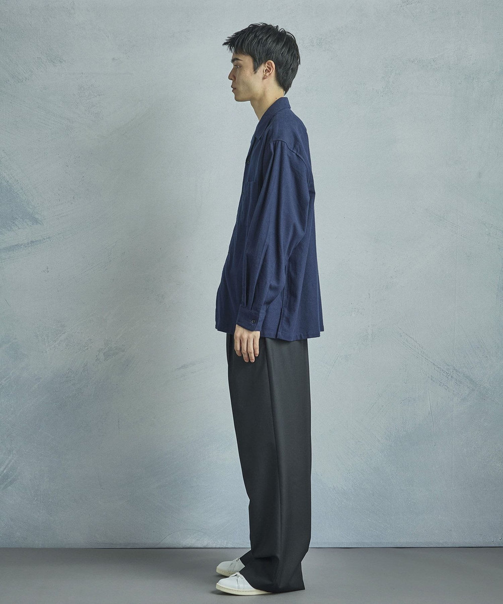 MEN'S BIGI 【50th Anniv . 菊池武夫】COTTON FLANNEL SHIRTS ネイビー