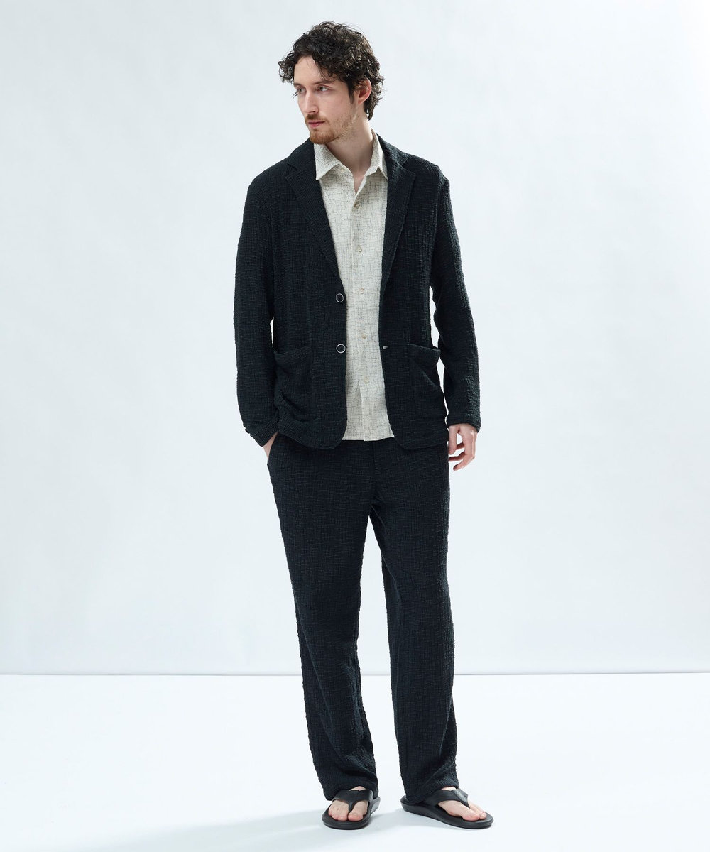 MEN'S BIGI スラブカールマイヤー イージーパンツ ネイビー